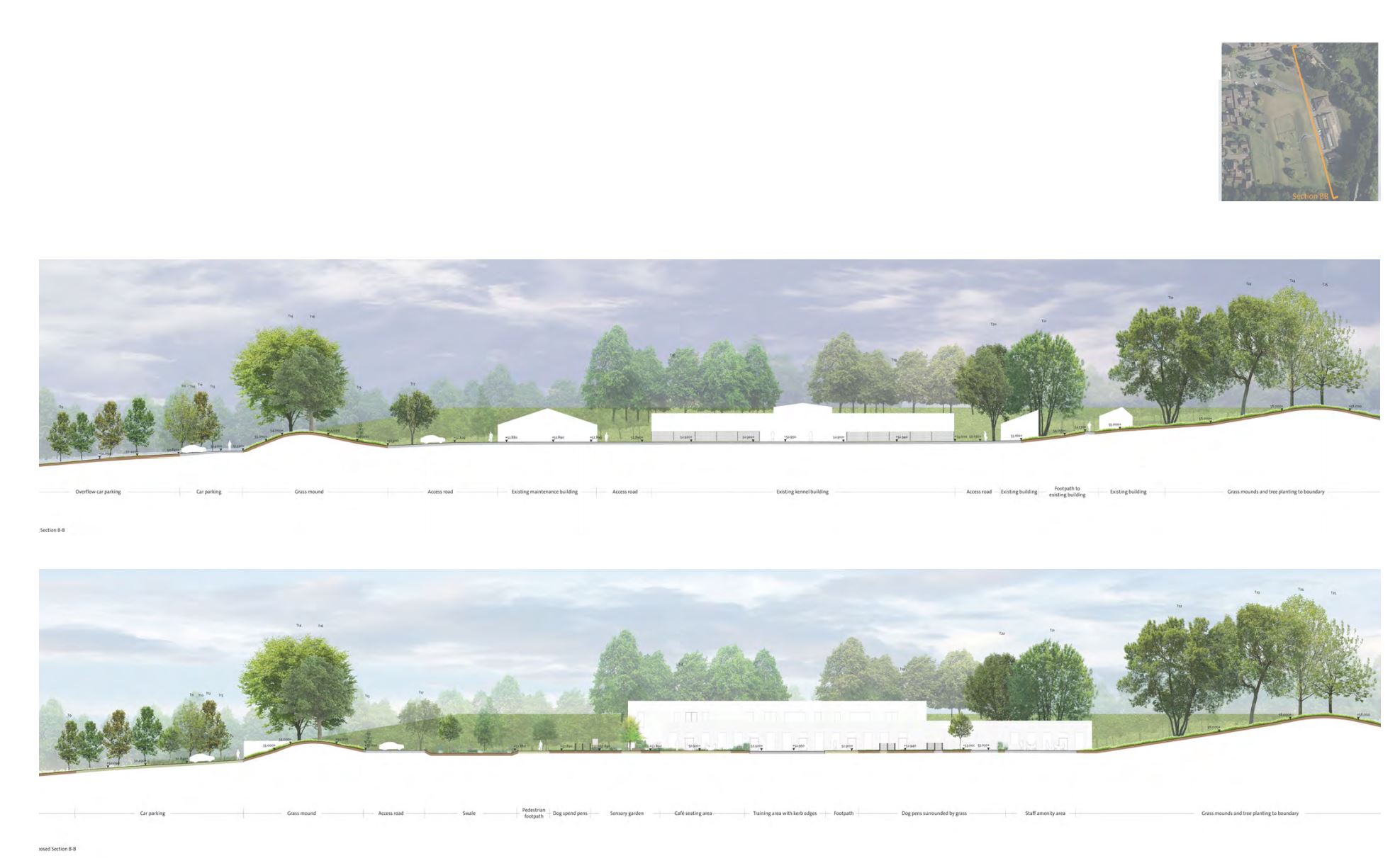 Existing And Proposed Elevations Landscape